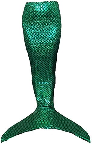 Mermaid / Merman Tail For Pool Or Beach, With Monofin Included - Green Scale - 110