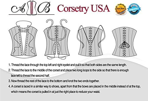 AB Corsetry USA Fully Boned Satin White Overbust Corset Body Shaper SHOP NOW >>
