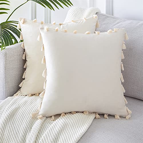 cream throw pillow covers