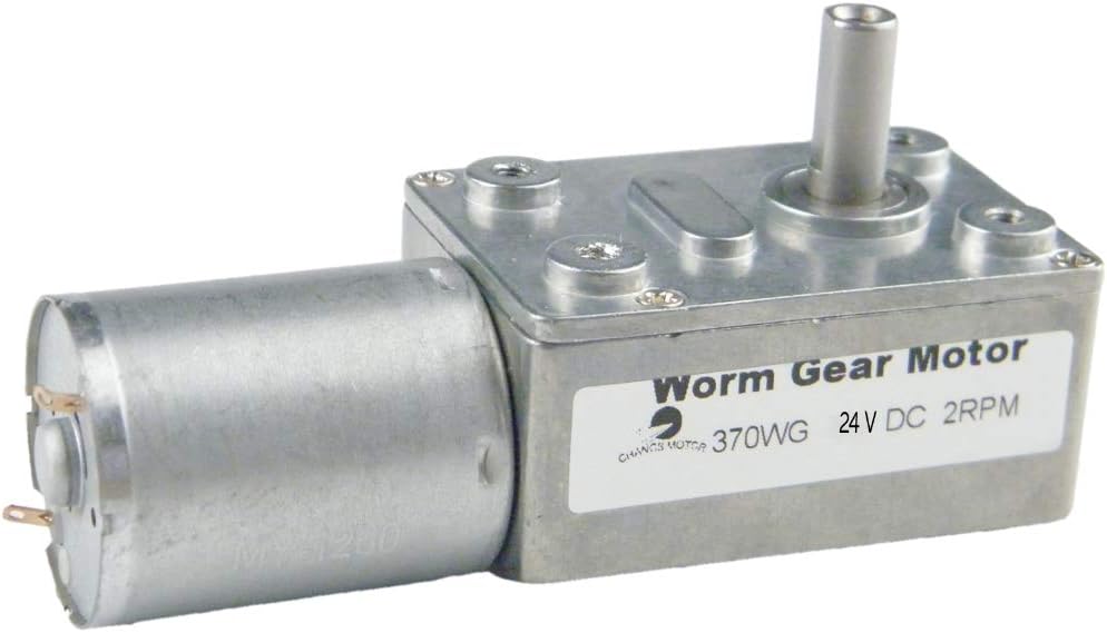 CHANCS 370WG DC Worm Gear Motor 24V 2RPM High Torque Reducer Automation