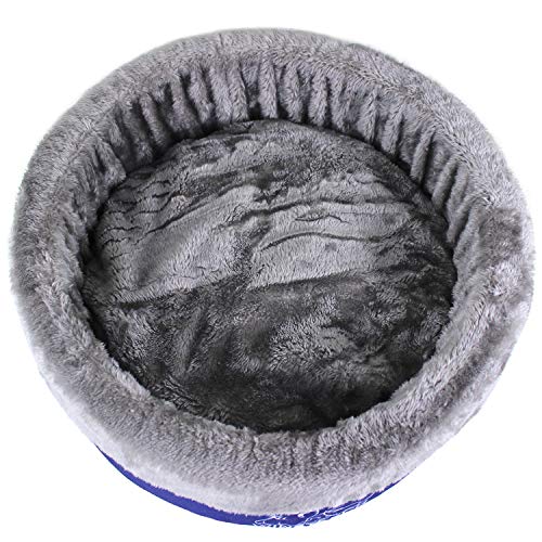 Winsterch Washable Warming Cat Bed Large, Round Pet Bed,Soft Cozy Plush Pet Bed for Cats,16.5 x 5.9 in