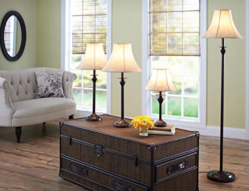 Better Homes and Gardens 4-Piece Lamp Set, Bronze Finish