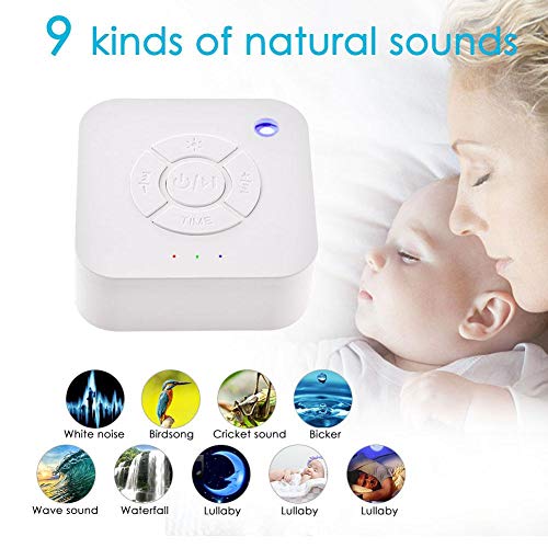 White Noise Sound Machine for Sleep for Baby and Adult with 9 Kinds of Nature Sonds Built in USB Timer - Thumbnail 5