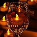 Nancia 100PACK Flameless LED Tea Lights Candles, Realistic and Bright Flickering Long Lasting 200Hours Battery-Powered, Ideal Party, Wedding, Birthday, Gifts Home Decoration Warm Yellow