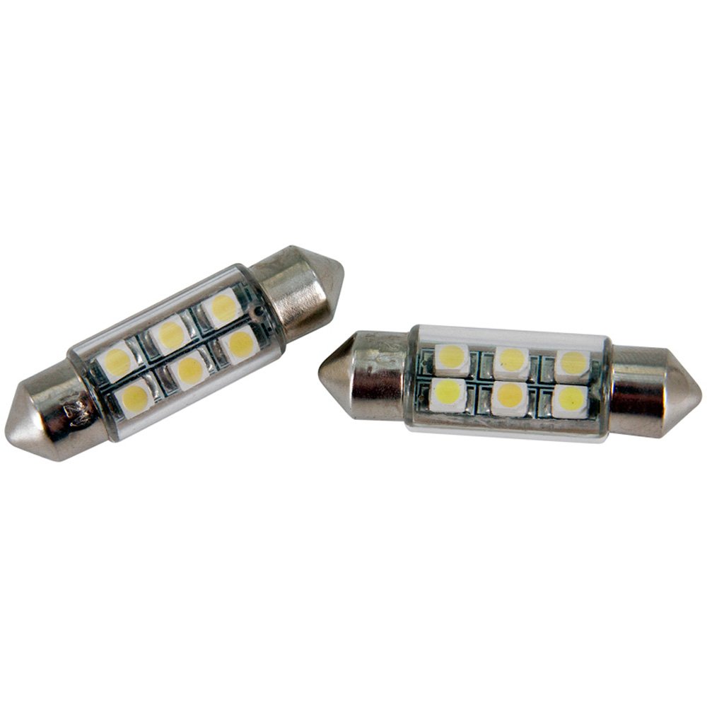 AutoStyle 6Q LED/SMD Festoon Bulbs White 37x10mm, Set of 2 pieces