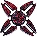 Iusun 2017 New Cool Four Spinner Fidget Aluminum Finger Stress Hand Desk Toy, EDC/ADHD Autism Gift, Red