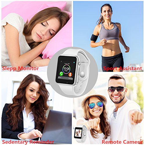 image for Nuoweike Smart Watch with Bluetooth Camera Music Player for IOS iPhone