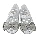 iFANS Girls Princess Mary Jane Cloth Bow Jelly Shoes Flats(Toddler Little Kids)