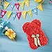 Rose Bear Teddy with Ribbon – 10” Flower Bear with 300+ Artificial Roses – Gift Boxed for Her with Balloon and Customizable Greeting Card for Christmas, Valentines Day, Anniversary and Birthday