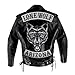 VEGASBEE Big Lone Wolf Head Patch Light Reflective Embroidered Iron-On Patch for Jacket Vest Large Size 12
