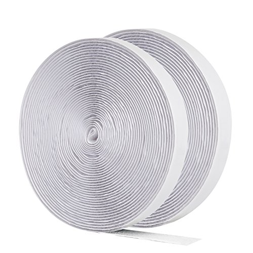 Gwhole 2 roll hook and loop self adhesive tape roll fastening tap…