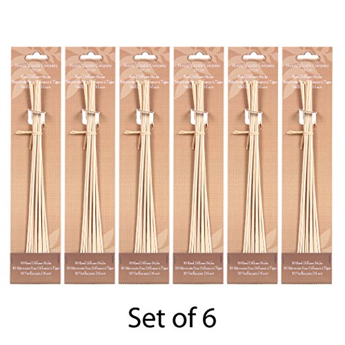 Hosley Candle Company Set of 6 Diffuser Reeds - Each set has ten 9.5" Reeds