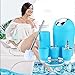Prettysell 6 Piece Plastic Bath Accessory Bathroom Set, YIFAN Lotion Dispenser Toothbrush Holder Tumbler Cup Soap Dish Trash Can Toilet Brush Set