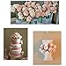 Meiliy 24 Heads Silk Artificial Rose Flower Champagne Pink Fake Roses Bouquets Table Centerpieces for Home Hotel Office Wedding Party Garden Craft Art Decor (Vase not Included)