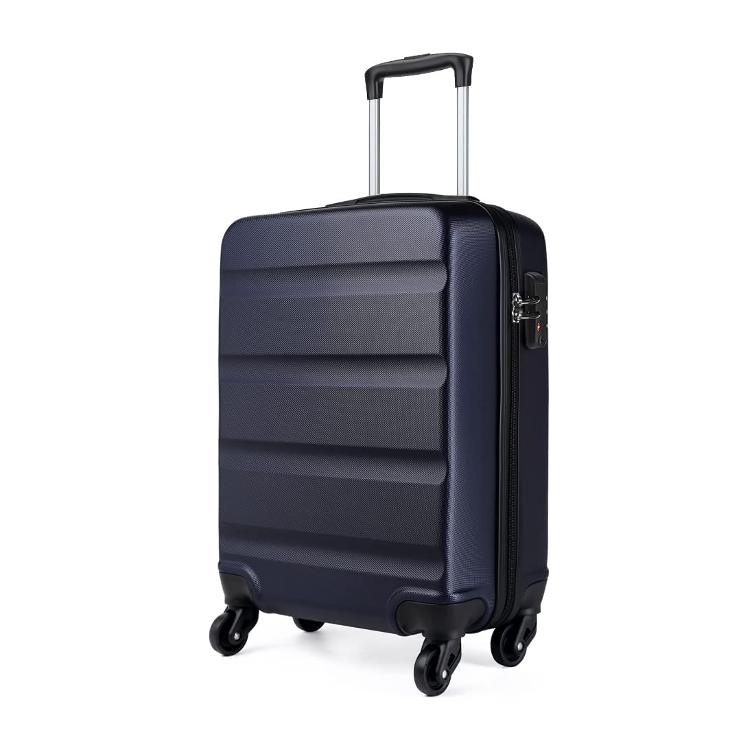 Kono Carry On Suitcase Small Lightweight Hand Luggage with 4 Spinner Wheels & TSA Lock ABS+PC Hardshell Cabin Bag Travel Case (Navy) — image 1