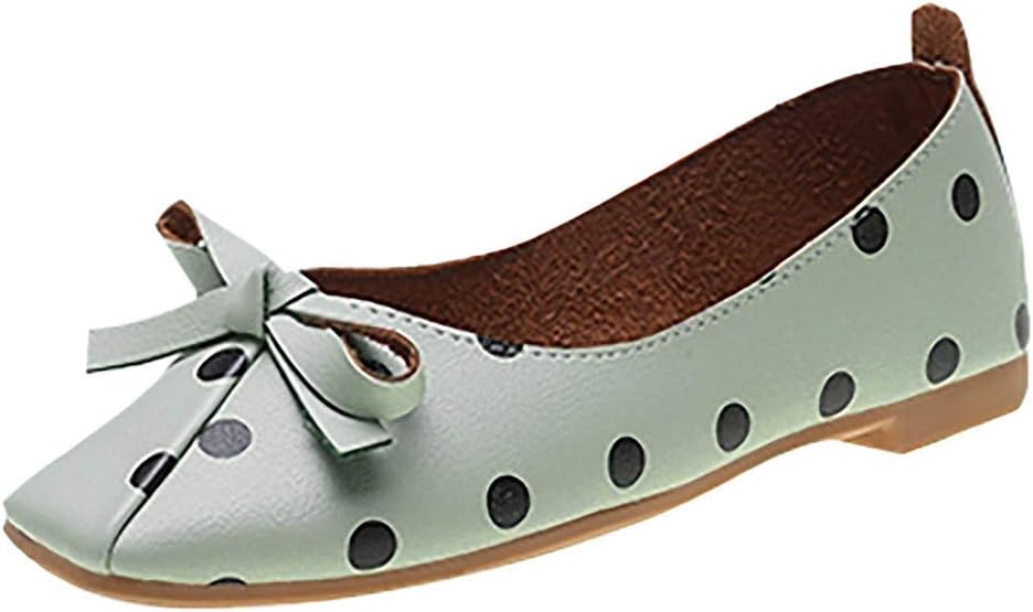 Women Ballet Flat Shoes Wave Point Butterfly-Knot Party Shoes Loafers Casual Dress Shoes Slip On Driving Loafers Boots