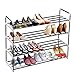 legendary-Yes 4-Tier shoe rack organizer storage bench stand for mens womens shoes closet with iron shelves holds up to 24 pairs