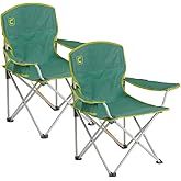 CORE Youth Quad Chair | Folding Chair with Cupholder for Indoor Home or Outdoor Camping | Perfect for Concert Seat, Sports, Beach, Travel & Picnic (Green)