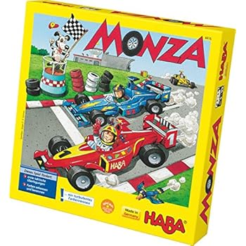 HABA Monza - A Car Racing Beginner's Board Game Encourages Thinking Skills - Ages 5 and Up (Made in Germany)