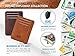 RFID Front Pocket Wallets for Men - Minimalist Genuine Leather RFID Blocking (Light Brown)