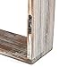 EZOWare Floating Shelves, Set of 3 Rustic Torched Wood Cube Square Storage Wall Decorative Display Shelves - Brown
