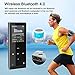 MP3 Player 16GB Bluetooth Digital Music Player with FM Radio/Voice Recorder/Pedometer, HIFI Lossless Stereo Sound Sport Player with HD Headphone Support up to 128GB (2018 Newest Model-Black)