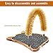 Cat Scratcher Grooming Arch Toy - Pet Cat Arch Self Groomer Massager Fur Groom Scratcher Toys Brush Controls Shedding Acacia Wood Mat Construction
