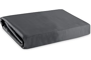 KICKOFF HOME Kickoff Viscose Bamboo Flat Sheet, Full Size, 100% Organic Cool Full Size Flat Sheets Only, Viscose Bamboo Sheets Cooling for Hot Sleepers, Extra Wide Top Sheet Only (F, Onyx Black)