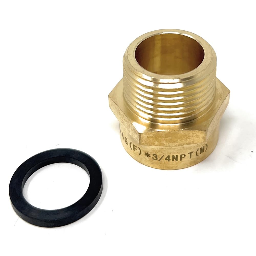 G Thread (Metric BSPP) 3/4" Female to NPT Thread 3/4" Male Pipe Fitting Adapter - Lead-Free (3/4 inch)