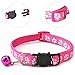 BINGPET Breakaway Cat Collar with Bell, Kitten Puppy ID Collars (Bow Tie & Paw Print)