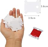 Lanjue 200pcs Plastic Floss Bobbins for Cross Stitch & Embroidery view 3