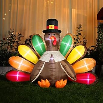 Amazon Com Vivohome 5ft Height Thanksgiving Inflatable Led