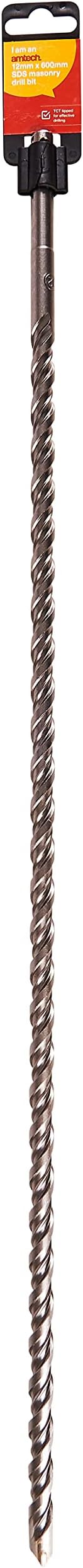 Amtech SDS Masonry Drill Bit 600mm Deep Reach 12mm Tungsten Carbide Tip view 3