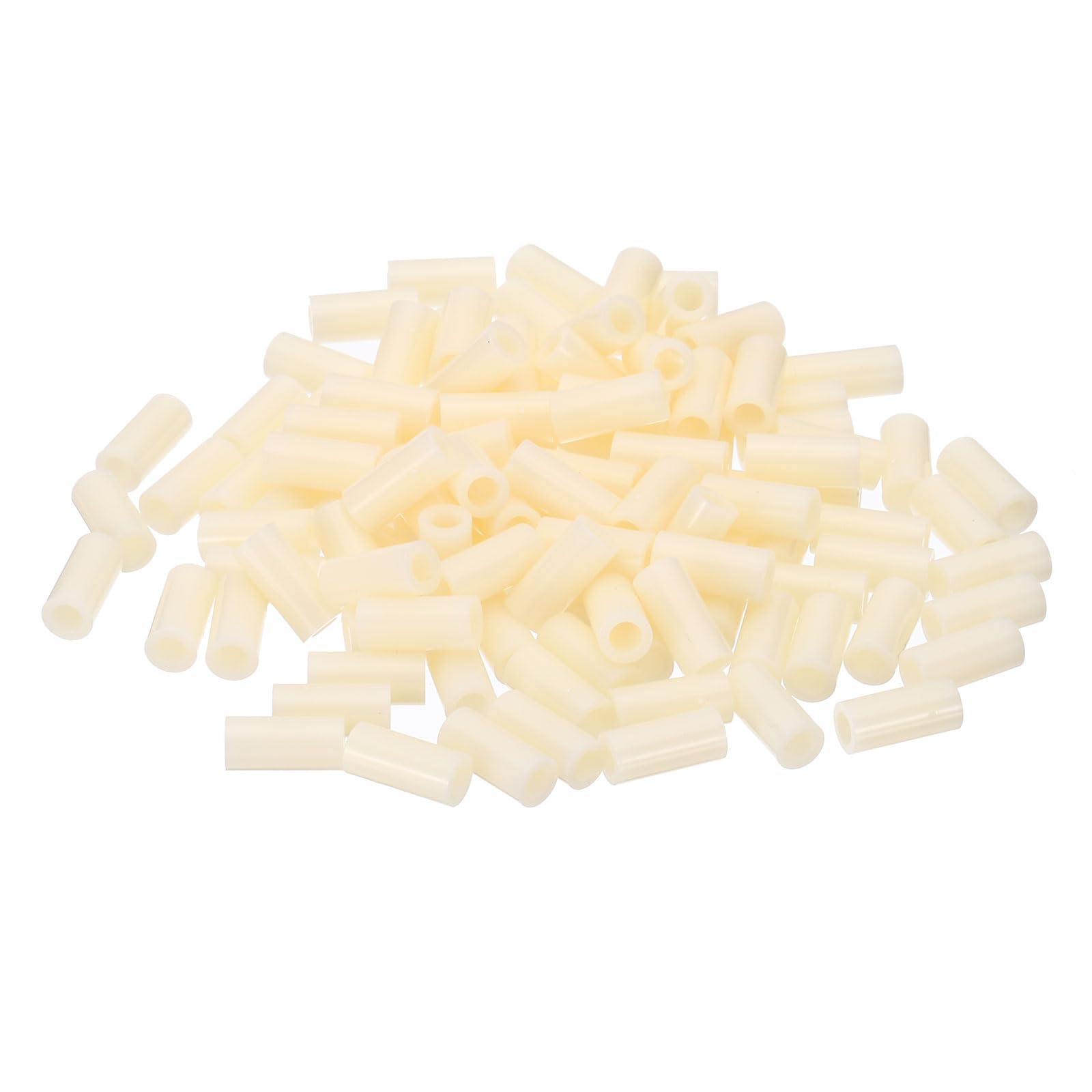 PATIKIL M4 Electrical Outlet ABS Spacers, 120 Pcs 4.2mm ID, 7mm OD, 15mm Length Washer Spacer Assortment Plastic Round Without Threaded,Switch and Receptacle Spacers for M4 Screws