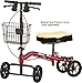 NOVA Medical Products Heavy Duty Knee Scooter, 400 lb Weight Capacity, Red