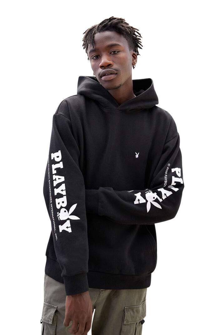 PacSun Playboy Men's Sleeve Logo Hoodie