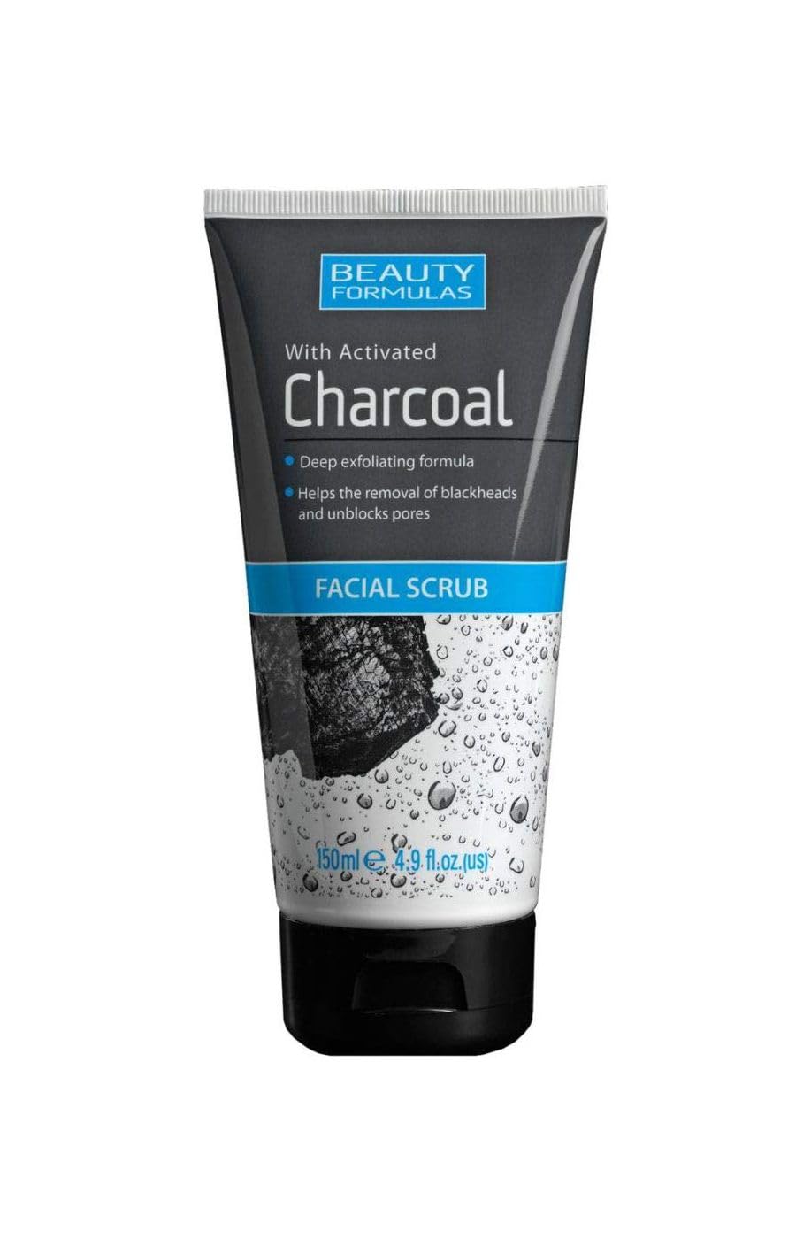 3 x 150ml Beauty Formulas with Activated Charcoal Facial Scrub