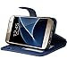 Galaxy S7 Case, Abacus24-7® Samsung Galaxy S7 Wallet Case, Leather Flip Cover and Stand for Samsung S7 Phone, Blue
