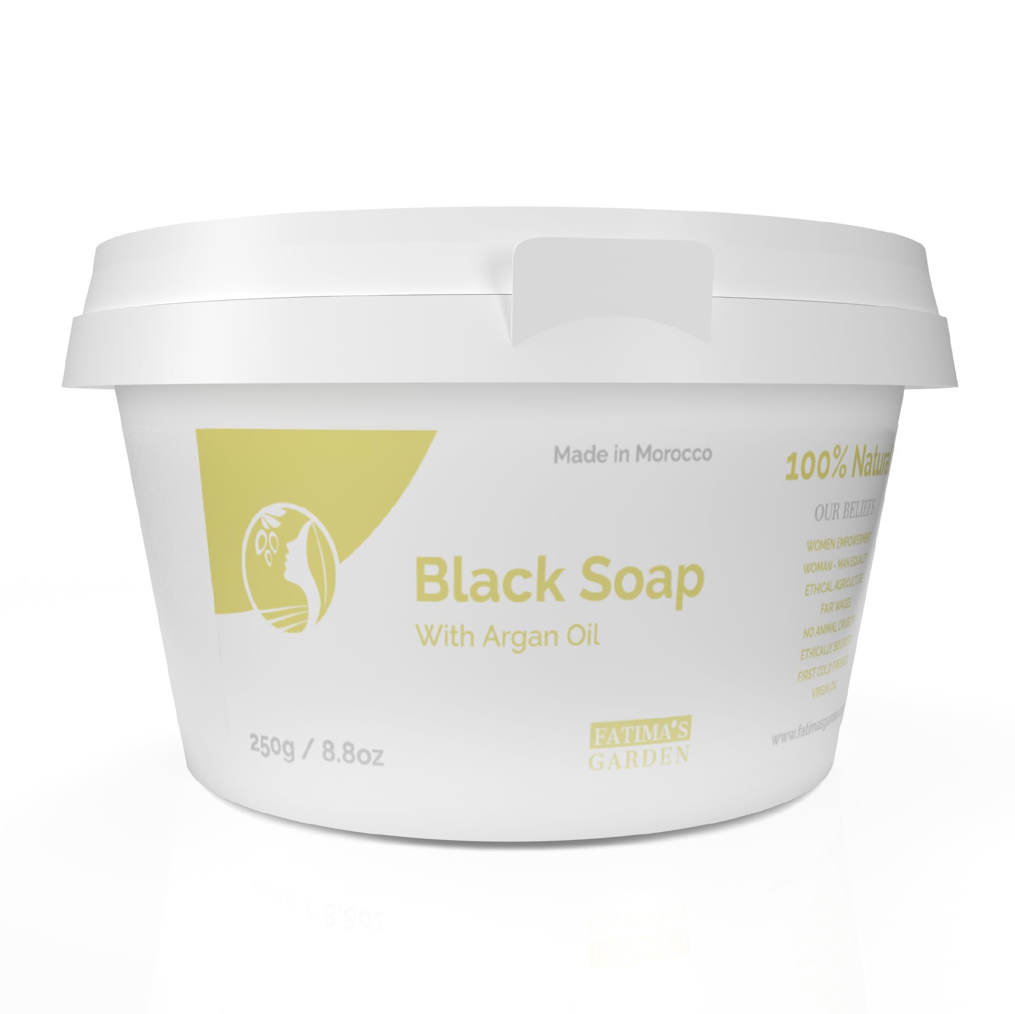 Fatima's Garden Argan Oil Black Soap - Exfoliating Cleanser, 250g