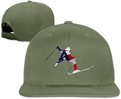 DE43sd Caps Alpine Skiing American Flag Unisex Plain Caps Adjustable Activities Hats