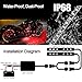 XLANJINGJ 12Pcs Motorcycle LED Light Kit Strips Multi-Color Accent Glow Neon Ground Effect Atmosphere Lamp with Dual IR/RF Remote Controller For Harley Davidson Honda Suzuki Ducati Polaris BMWthumb 3