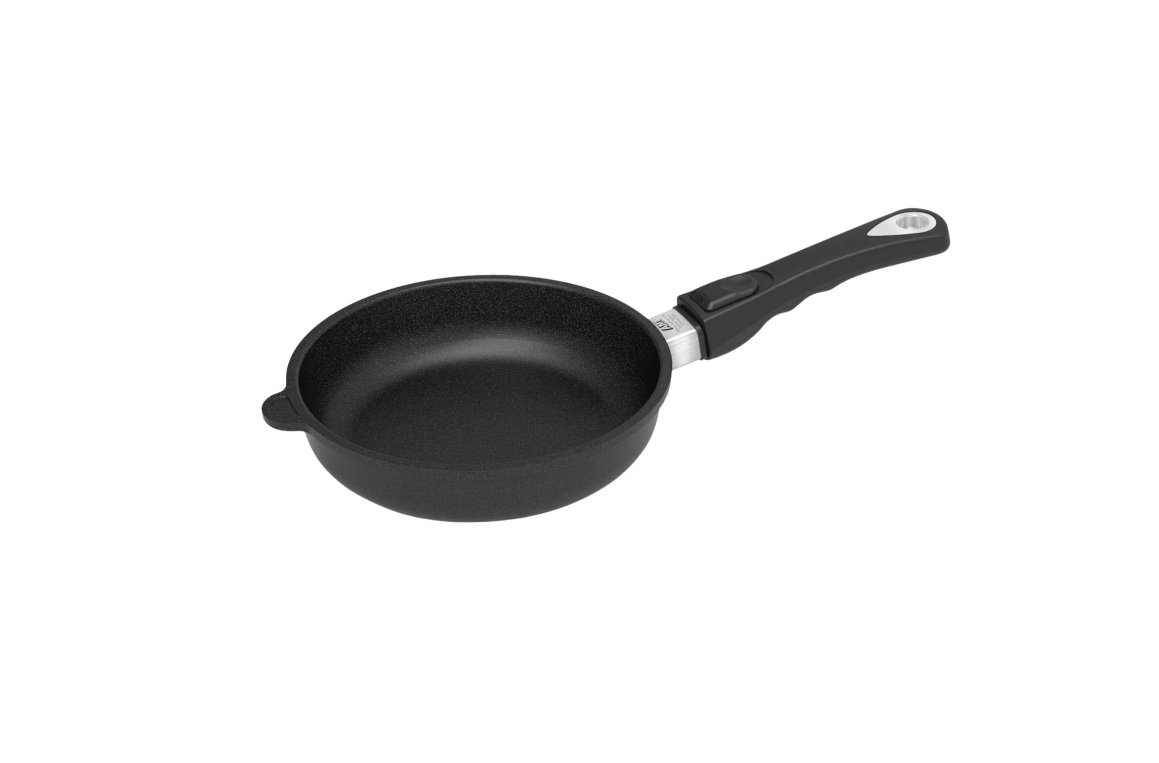 AMT Gastroguss AMZN-520-Z20B Frying Pan, 20 cm Diameter, 5 cm High, Removable Handle, Not Suitable for Induction, Lotan® Non-Stick Coating, Cast Aluminium Pan