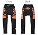 Biking Pants for Men Padded Bike Tights Cycling Leggings Windproof Ourdoor Riding Clothes US L Orange