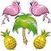 2 Pack Pineapple Balloons 1 Palm Tree Balloon 2 Flamingo Balloons Luau Balloons for Summer Party Tropical Party Supplies