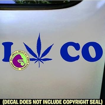  I Love Marijuana Colorado State Pot Weed Vinyl