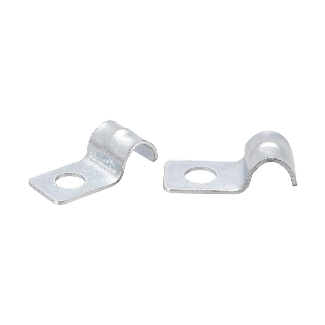 uxcell 15/64" EMT One Hole Strap Pipe Strap Zinc-Plated Steel Reinforced Rib for Pipe Fixing on Various Surfaces 50PCS — image 1