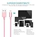 GANJOY iPhone Charger 3Pack 3FT/6FT/10FT(1M/2M/3M) Nylon Braided 8 pin Charging Cables USB Charger Cord, Compatible with iPhone 7/7 Plus/6s/6s Plus/6/6 Plus/5/5S/5C/iPad and iPod (Pink)