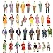 50 PCS People Figures, Kinear Model Trains Architectural 1:50 Scale Hand Painted Figures O Scale Seated and Standing Tiny People for Miniature Scenes Model Railway Trains Garden Railroad