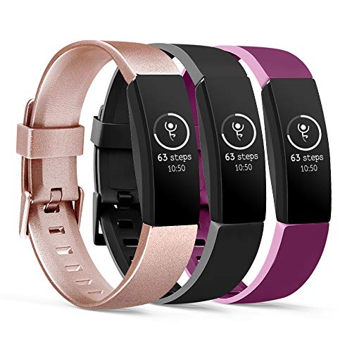 image for AK [3 Pack] Soft TPU Bands Compatible with Fitbit Inspire HR/Fitbit In