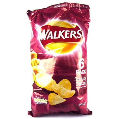 Walkers Smokey Bacon Crisps 6 Pack 150g Pricepulse